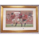 Stephen Doig: Manchester United Montage, featuring Edwards, Best, Beckham, Cantona and Robson,