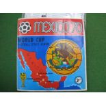 Panini Mexico 70 Sticker Album, approximately twenty three stickers absent.