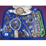 Assorted Costume Jewellery, including bead and other necklaces, bracelets and bangle, brooches,