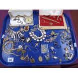 A Mixed Lot of Assorted Costume Jewellery, including earrings, brooches, pendants, chains,