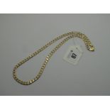 A 9ct Gold Flat Link Curb Style Chain, 51cm length (25) grams.