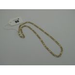 A 9ct Gold Figaro Style Chain, 45cm length (17 grams).