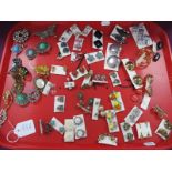 A Collection of Assorted Costume Earrings, (clip on and pierced); together with assorted costume