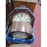A XIX Century Continental Octagonal Shaped Wall Clock, with a white dial and Roman numerals,