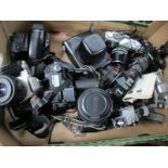 Nikon F55 Camera, Pentax MX-50 Camera, Centon DG-300, other cameras, etc:- One Box.