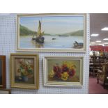 Stella Lane (Scarborough Artist) Still Life of Flowers, oil on board, signed lower right 20.5 x