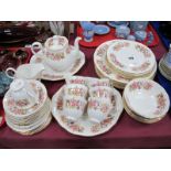 Colclough A779 Floral Table China, of forty three pieces, including tea pot, six dinner plates.