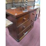 A XIX Century Mahogany and Pine Straight Fronted Chest, of two small and two long drawers having