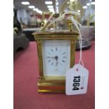 Matthew Norman Swiss Made Brass Carriage Clock, 9cm high.