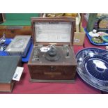 BBC Gecophone Crystal Detector Set No. 1, mahogany cased, 23cm wide.