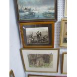 After Sir William Russell Flint, Three Spanish Beauty prints; Ron Pratt prints, 28 x 39.5cm, three