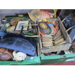 Cameras, mincer, ornaments, beer mats collection, cutlery, etc:- Two Boxes