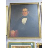 XIX Century School, Portrait Study of a Gentleman Sporting Black Bow Tie and Jacket, wearing ring on