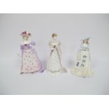 Coalport Femmes Fatales Figurines, 'Emma Hamilton', Empress Josephine', 'Mrs Fitzherbert'. (3)