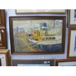 Keith Cresswell, Fishing Vessel, watercolour, signed bottom right, 33 x 50.5cm.