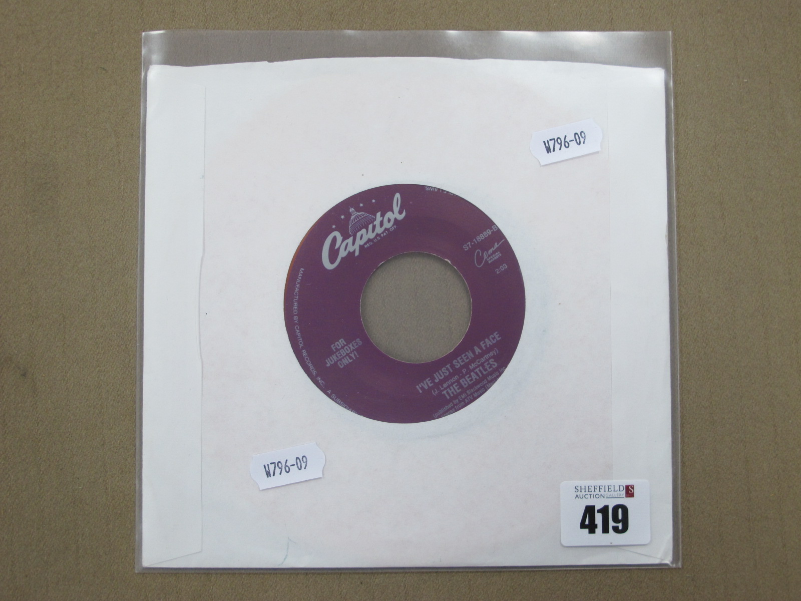 Beatles - You've Got To Hide Your Love Away (Capitol S7 18889) 1996 jukebox only orange vinyl.