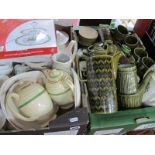 A Vintage Hornsea Heirloom Coffee Service, storage jar, vintage Soraya coffee pot cups, Midwinter