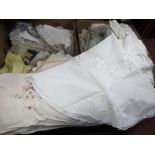 Linens - tablecloths, place mats, etc:- Two Boxes.