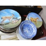 Twelve Spode Susie Whitcombe 'Noble Horse' Plates, Ten W.S George endangered species plates by