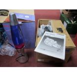 Mathmos Astro Baby Lava Lamp, (boxed). Chinon VC1000 video camera.