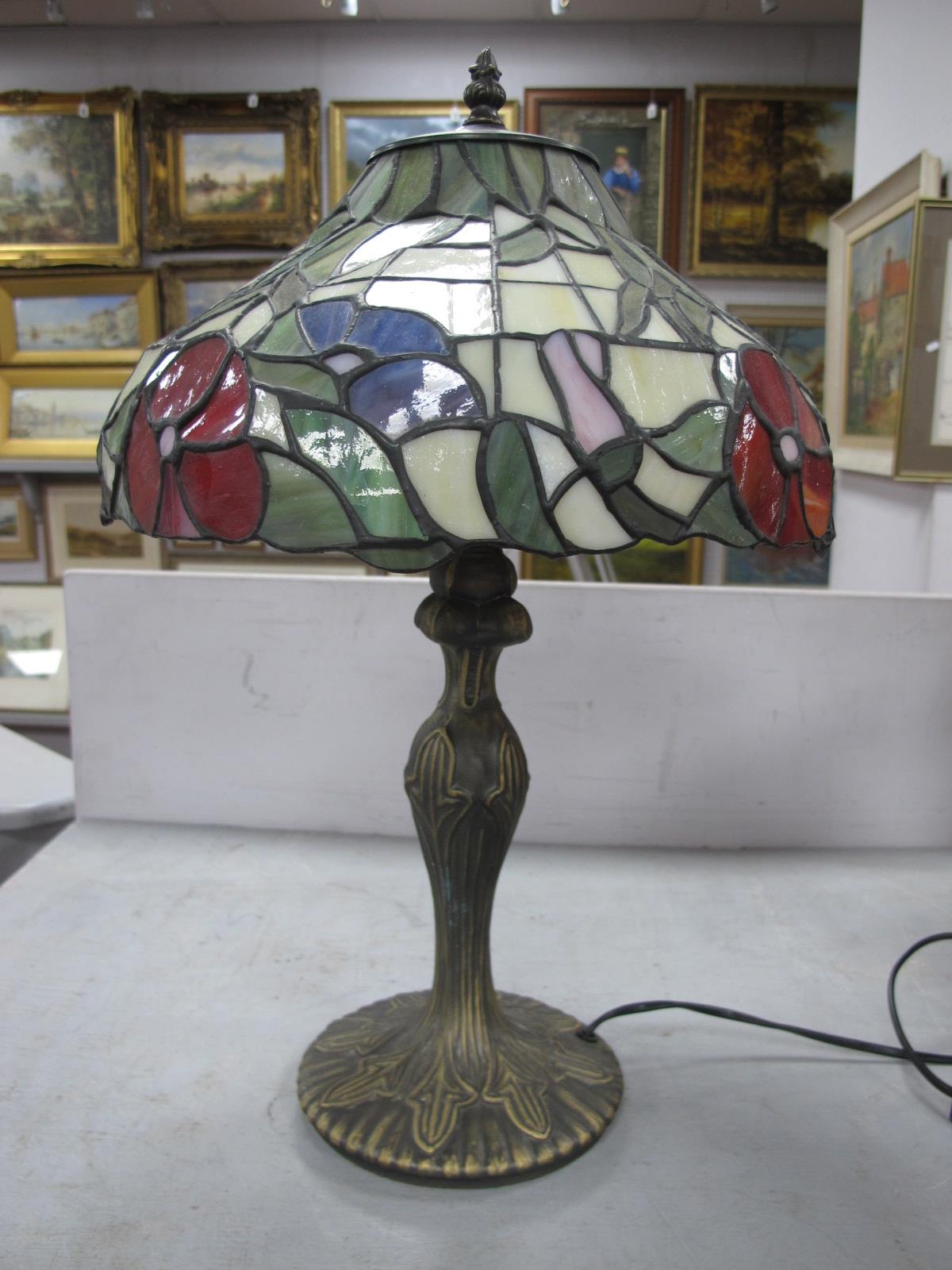 A Tiffany Style Table Lamp, 47cm high.