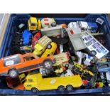 Diecast - a quantity by Matchbox, Corgi, Dinky, etc to include construction transporter, Royal