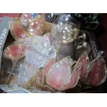 Glass Light Shades, tall goblets, travelling set, etc:- One Box.