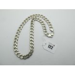 A Chunky Curb Link Chain, 57cm long, stamped "925" (150 grams).