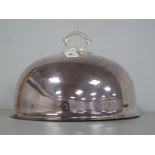 A Z Barraclough & Sons Early XX Century Silver Plated Domed Meat Cover, with detachable screw in