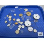 Wristwatch, Pocket and Fob Watch Movements/Dials, (damages) etc.