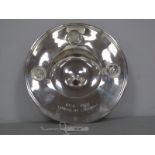 A Hallmarked Silver Tower of London 1078-1978 Circular Dish, limited edition 65/900, SHJC, 1978, (