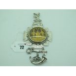 A Hallmarked Silver Mounted "Ancient Order of Foresters" Badge of Office, highly decorated with a
