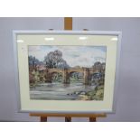 KENNETH STEEL (1906-1970) *ARR Baslow Old Bridge, watercolour, signed lower left, 33 x 44cm.
