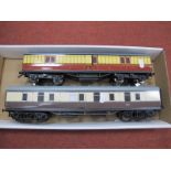 Two Ace Trains 'O' Gauge/7mm Unboxed Coaches, G.W.R Guard Van R/No. 1054, very good. Plus CR/RD,