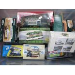 Eleven Diecast Model Trams by Corgi, Atlas Editions and Other, including Corgi #97262 double