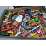 A Quantity of Diecast Model Vehicles Mainly by Matchbox, Corgi, Dinky, Spot On, including Gold James