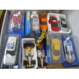 A Tray of Eleven Scalextric Cars, to include Ferrari 360 x 2, Lamborghini Gallardo, Ferrari F430 GT,