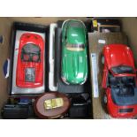 A Collection of Diecast Model Vehicles, including a boxed 1;18 scale Maisto Dodge Viper GTS, four