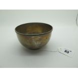 A Hallmarked Silver Bowl, RP, London 1918, of plain form with reeded edge, inscribed "Alban