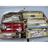 A Large Mixed Lot of Assorted Plated Cutlery, including boxed sets etc.
