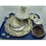 Plated Trays, a sauce boat, dishes, salt and mustard etc :- One Tray