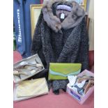 A Jane Shilton Snakeskin Evening Bag, Reedex and one other handbag. Charter hat, boxed ladies