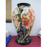 A Moorcroft Pottery Prestige Vase, painted in the trial 'Colours of Nature' design by Emma