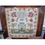 A XIX Century Sampler by Ann Platts, Aged 11, 1840 hand worked in varying colours featuring verse,