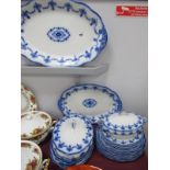 Girton Blue & White Dinner Ware, of twenty three pieces.