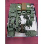 A Quantity of Dinky Diecast Military Vehicles, all playworn.