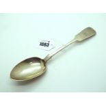 A Victorian Provincial Hallmarked Silver Fiddle Pattern Table Spoon, T. Sewell & Son, Newcastle