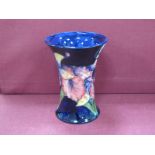 Moorcroft Pottery 'Slipper Orchid' Pattern Waisted Vase, 11cm high.