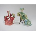 Figurines - Royal Doulton Ascot HN2356, Royal Doulton Lydia HN1908, one boxed. (2)