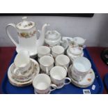 Royal Standard 'Lyndale' Coffee Set, of fifteen pieces. Louis XIV coffee ware:- One Tray.